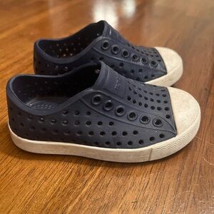 Native Kids Navy Perforated Slip-On Sandals - Size 5